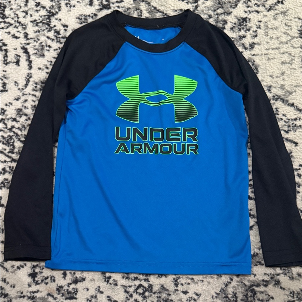 Under Armour Blue and Black Raglan Shirt